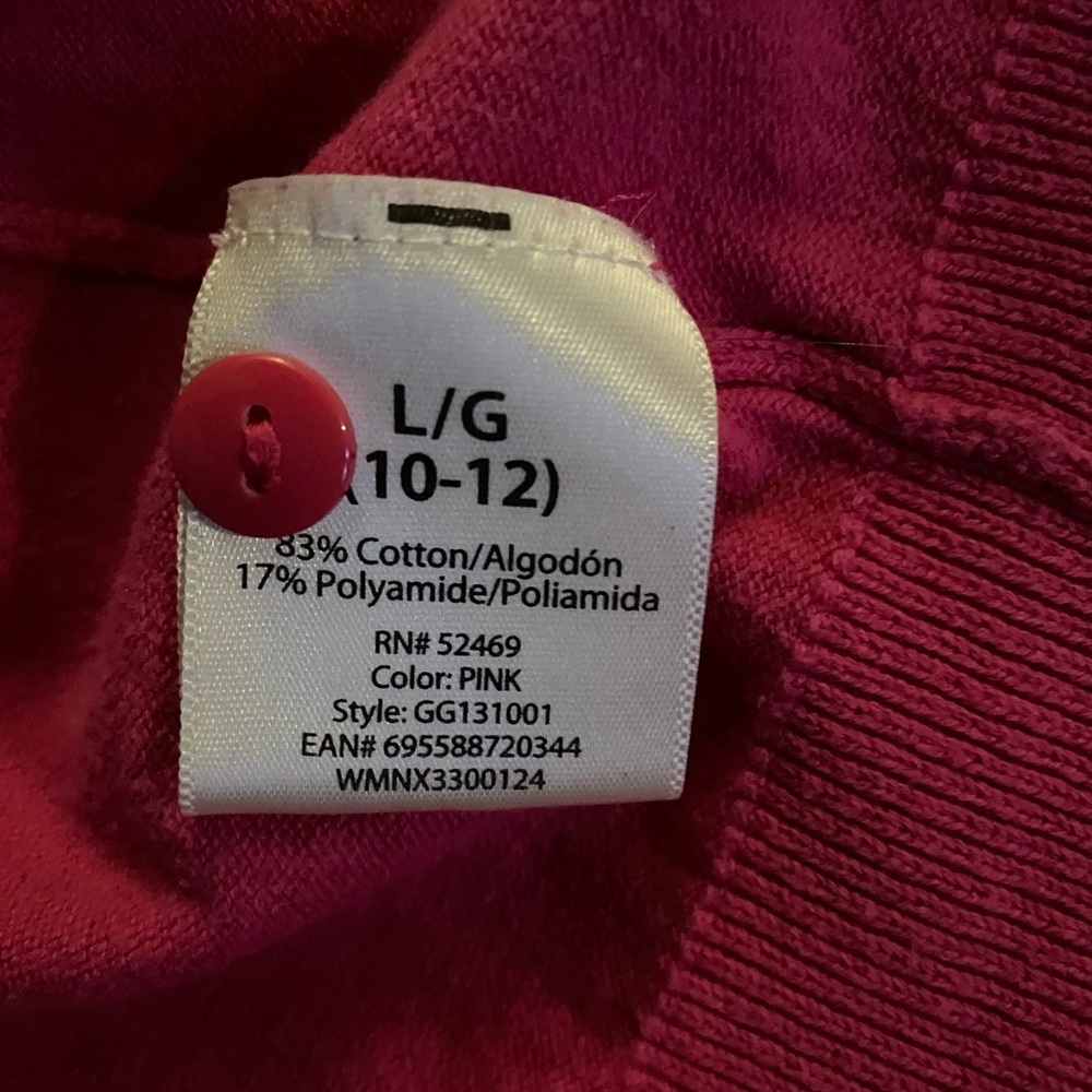 Girl’s 3/4 sleeve cardigan sweater - Picture 3 of 3